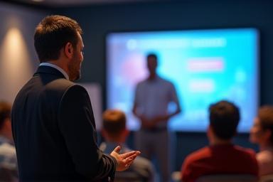 Person giving a presentation